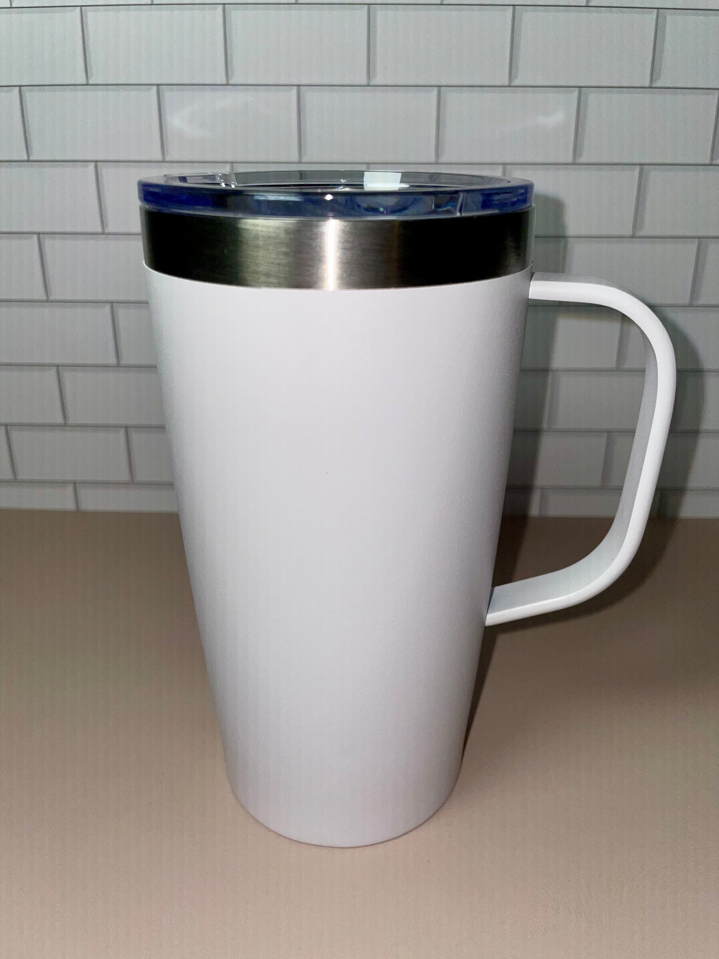 White 20oz Stainless Steel