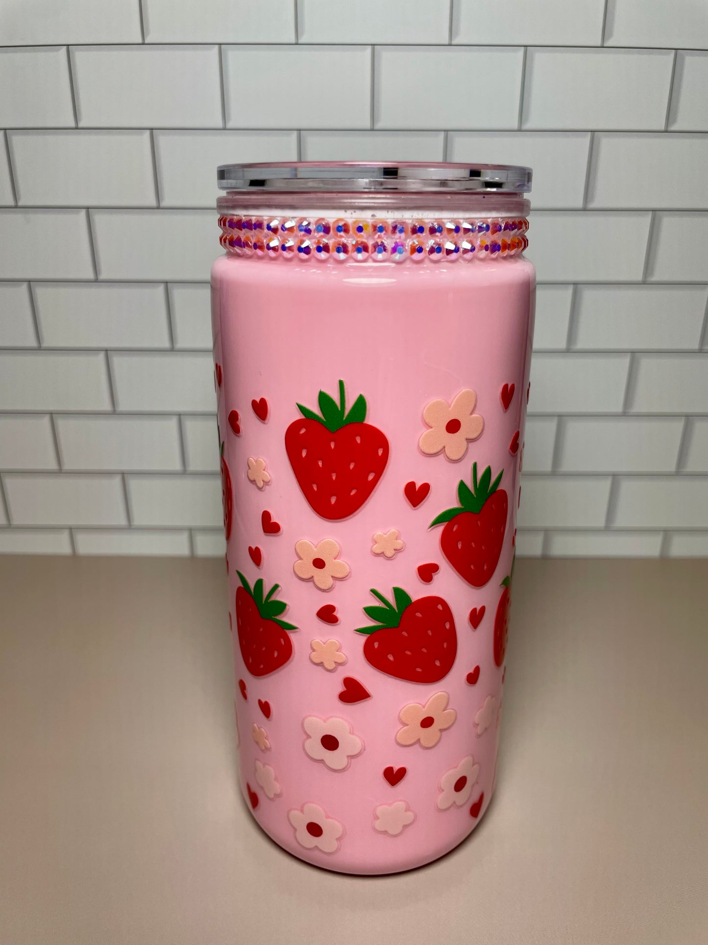 Strawberry Milk Cup - 20oz Acrylic Tumbler