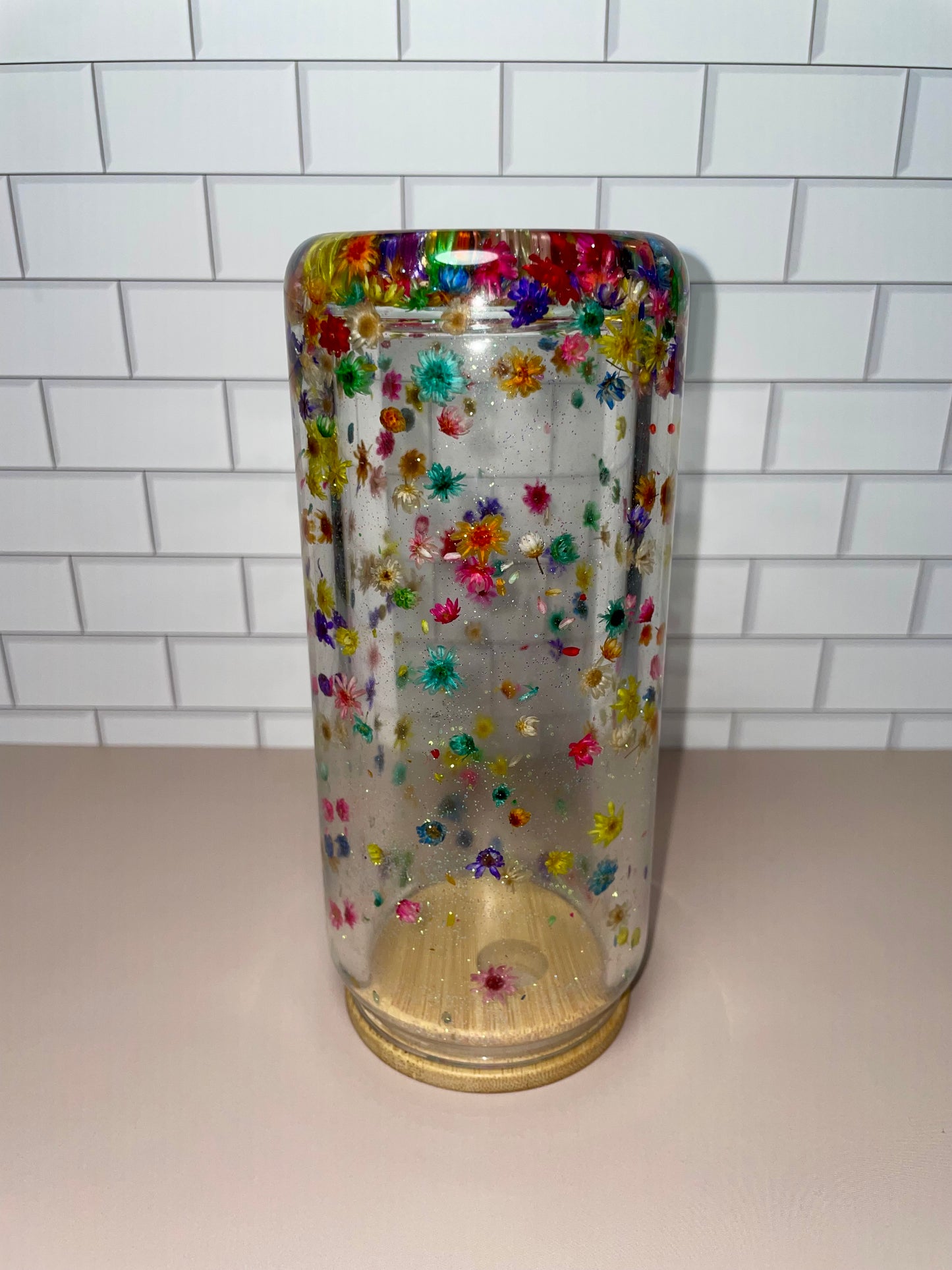 Dried Flowers - 20oz Glass Tumbler