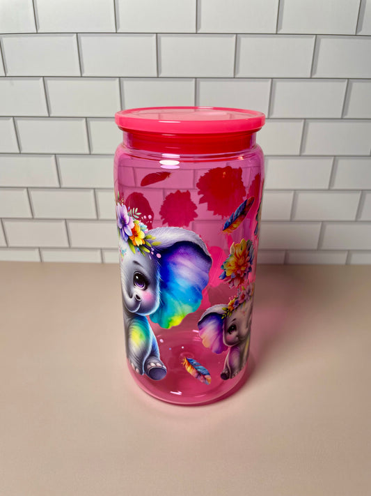 Colorful Elephant - 16oz Acrylic Tumbler
