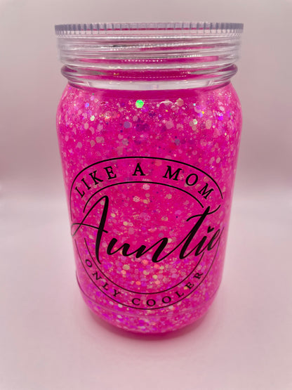 24oz Snowglobe Mason Cup