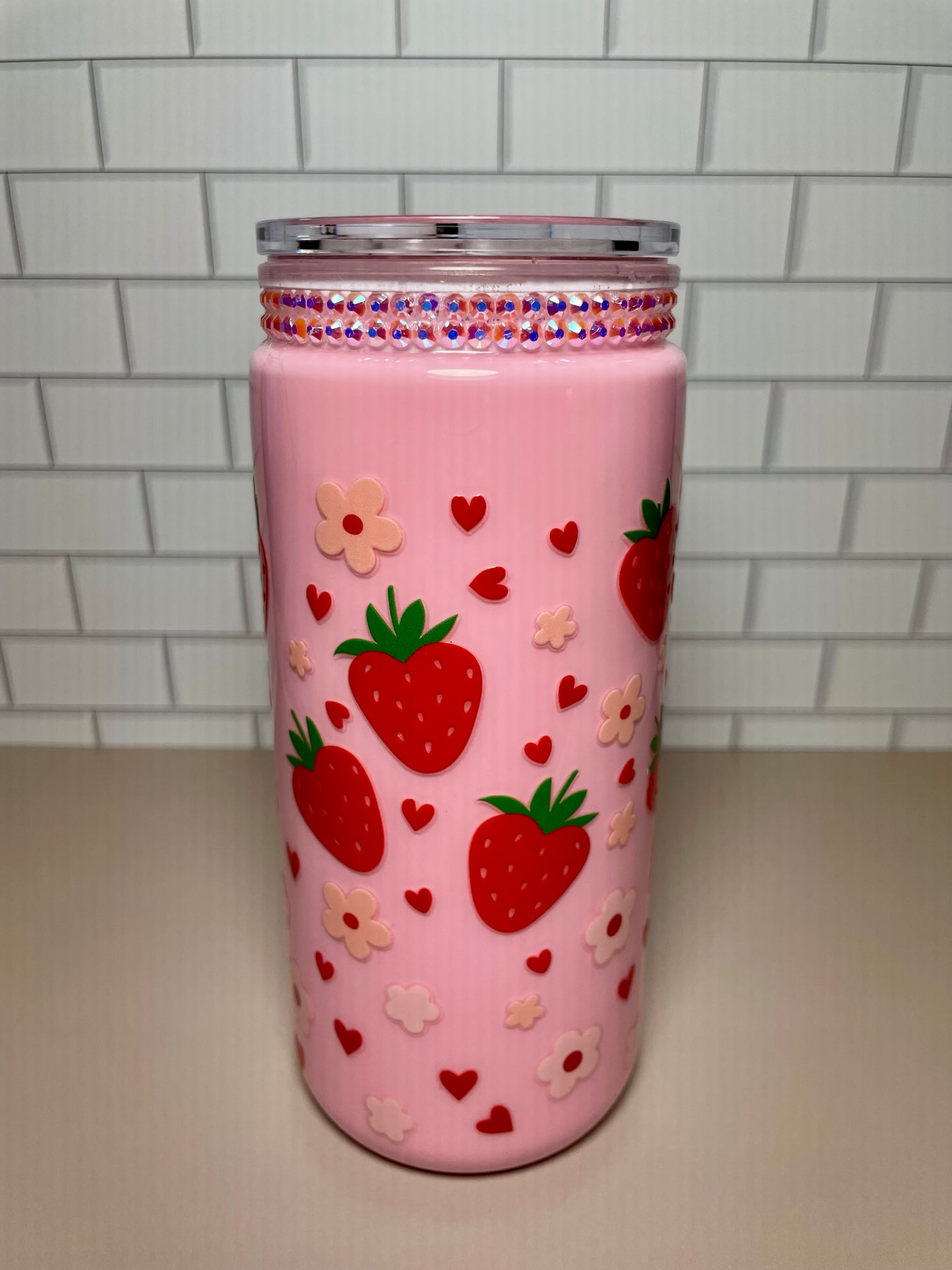 Strawberry Milk Cup - 20oz Acrylic Tumbler
