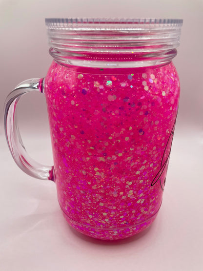 24oz Snowglobe Mason Cup