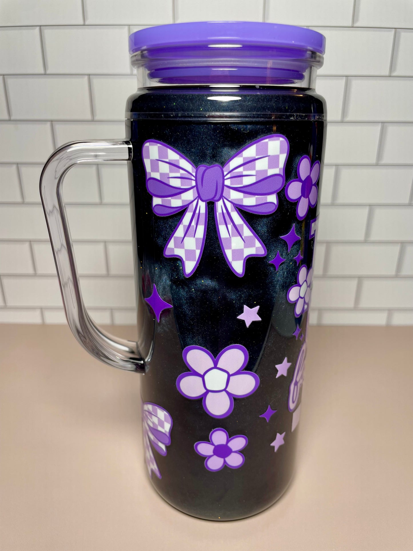 Too Tired - 20oz Acrylic Tumbler w/ Handle