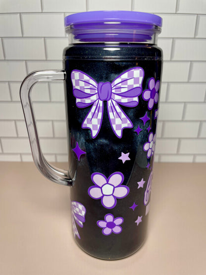 Too Tired - 20oz Acrylic Tumbler w/ Handle